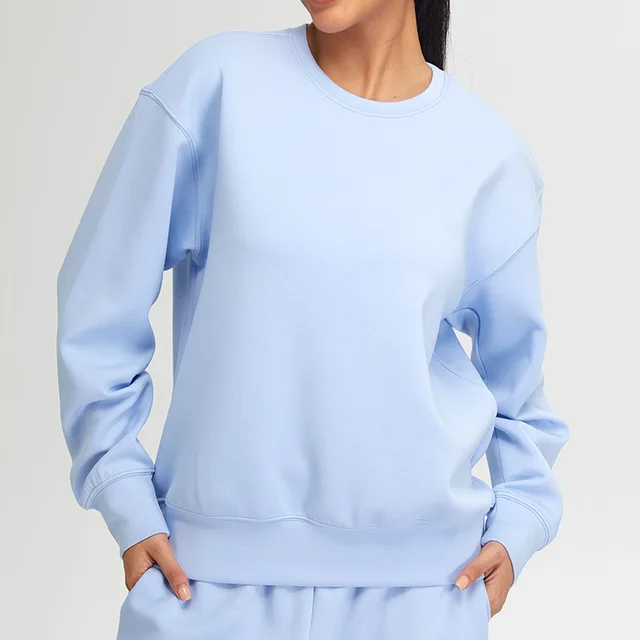 Modal Sports Sweater Coat Women Blue - Shop at LoveMi