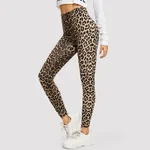 Fashion Leopard Print Leggings Stretch Slim Tight Waist Ankle-length Pants - Leopard