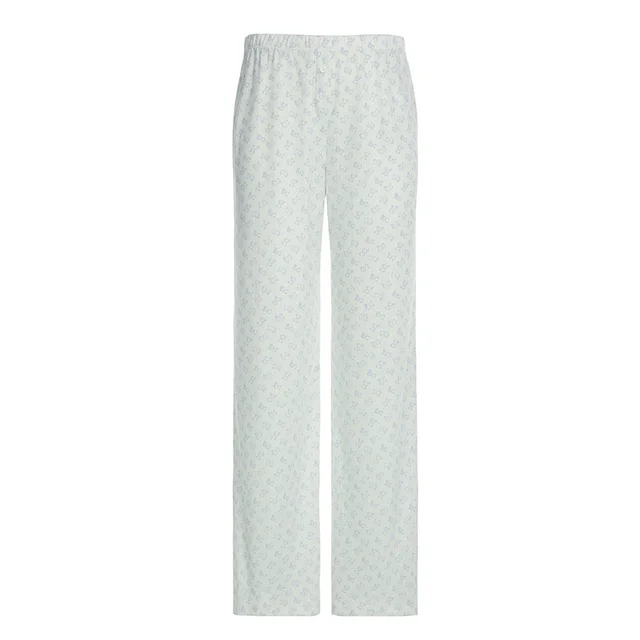 New Cute Bear Printed Home Casual Pants All matching White - Shop at LoveMi