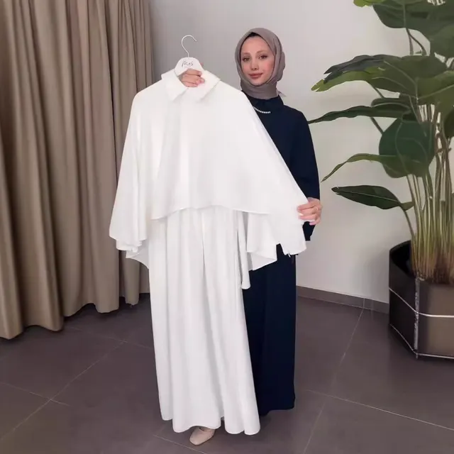 Loose Short Gown Dress Two piece Suit White - Shop at LoveMi