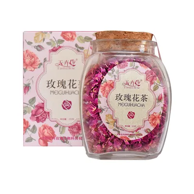 Pingyin Edible Double petal Red Rose Dried Petal Bulk Hot Spring Secondary Petals 250G - Shop at LoveMi