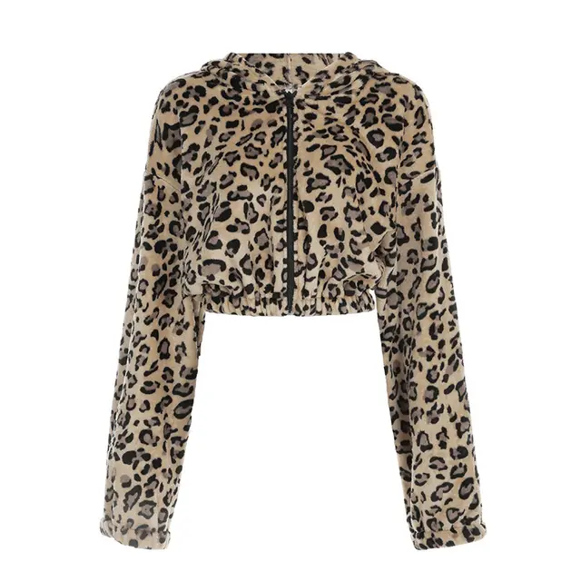 New All matching Hooded Zip Cardigan Tops Women Brown - Shop at LoveMi