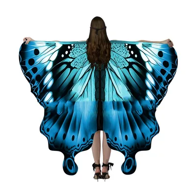European And American Butterfly Talma Halloween Costume 121 Blue Green - Shop at LoveMi