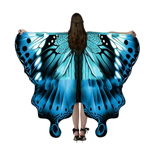 Butterfly Costume Wing Cape for Women Turquoise Blue 121 Blue Green - Shop at LoveMi