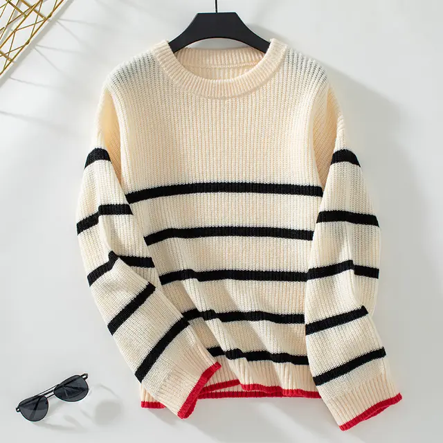Fashion Women's Casual Long sleeved Sweater Apricot - Shop at LoveMi