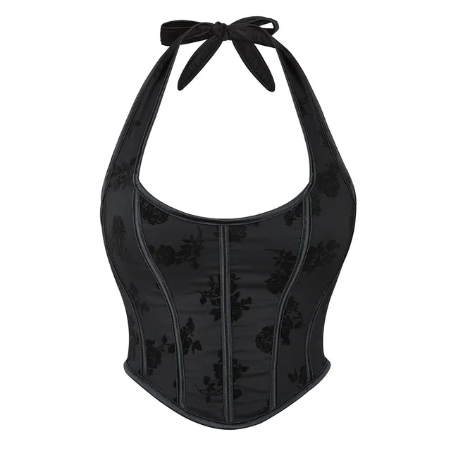 Women's Breathable Mesh Halter Body Shaping Top Black - Shop at LoveMi