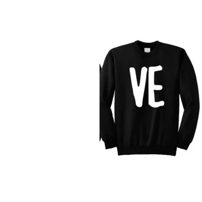 LO VE Couple Models European And American Fashion Casual Round Neck Sweater Ve Black - Shop at LoveMi