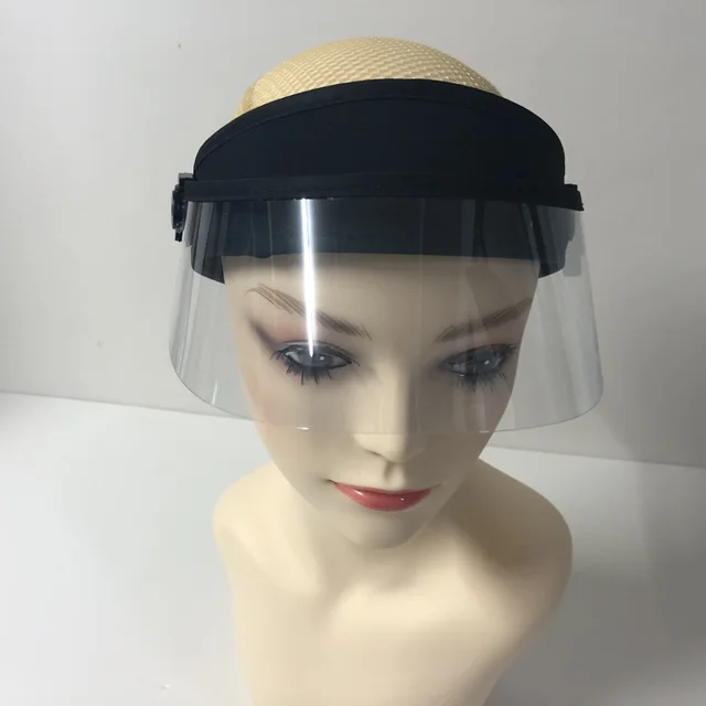 UV Protection Brim Rotating Sun Hat Lens Adjustable Sun Hat Transparent Mirror Black Belt - Shop at LoveMi