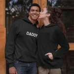 Daddy Black White Letters