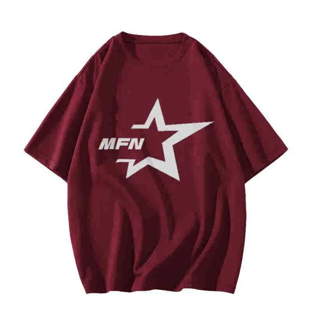 Design Sense Niche Loose Half Sleeved Top Wine Red - Shop at LoveMi