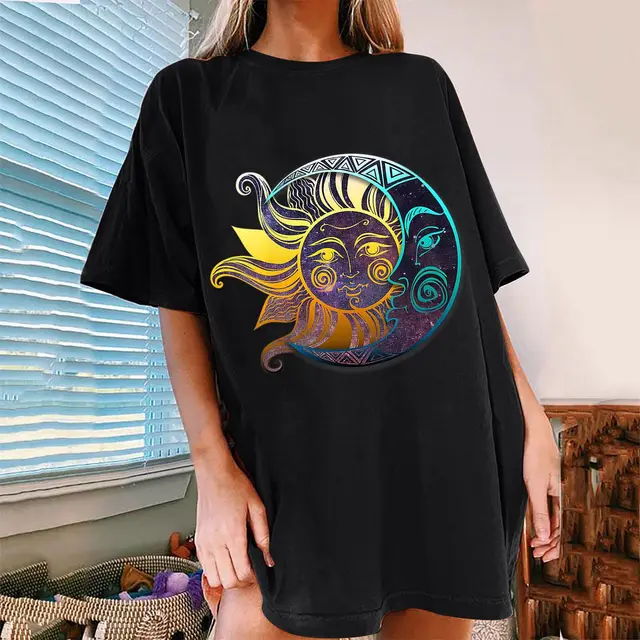 Women's Plus Size Mid length Round Neck Short sleeved T shirt 03Style - Shop at LoveMi