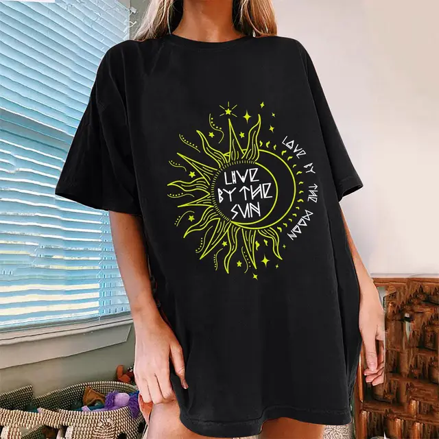 Women's Plus Size Mid length Round Neck Short sleeved T shirt 04Style - Shop at LoveMi