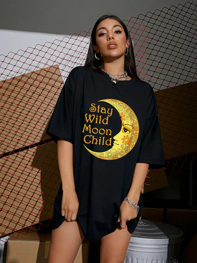 Women's Plus Size Mid length Round Neck Short sleeved T shirt 13Style - Shop at LoveMi