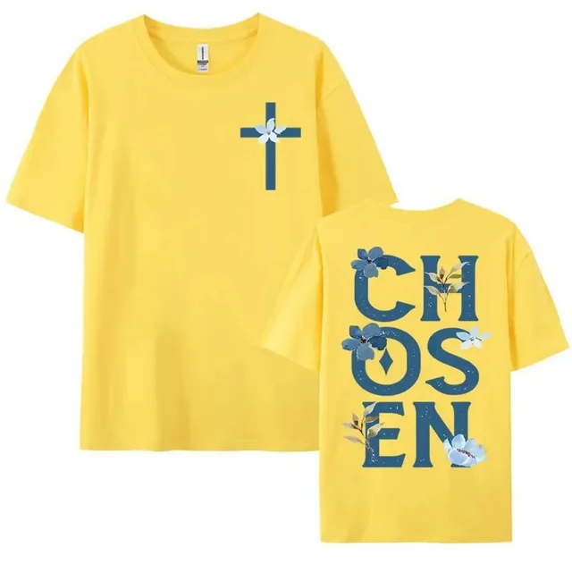 Chosen Floral Aesthetic Bible Verse T shirts Women's Trendy 9Style - Shop at LoveMi