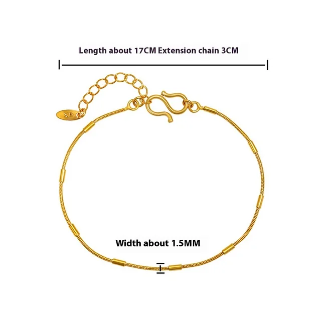 Alloy Simple Bamboo Bracelet Women's High Sense Special interest Design Fashion 24K Gold Plated - Shop at LoveMi