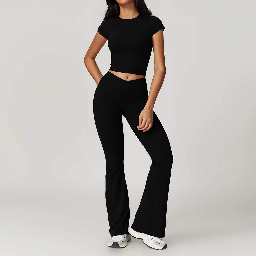 Eco-friendly Recycled Tight-fitting Quick-drying Yoga Suit - Advanced Black