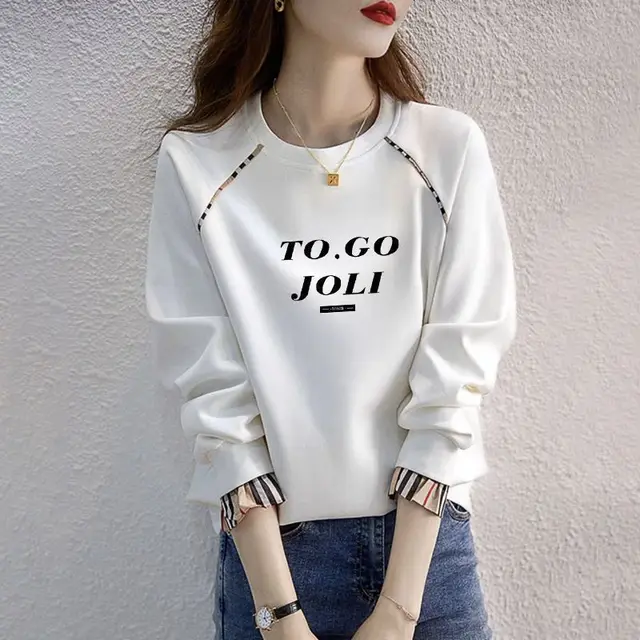 Thin Cotton Sweater Women's Korean style Hooded Loose Togo White - Shop at LoveMi