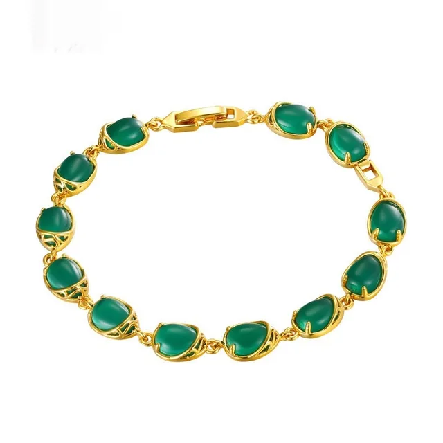 Emerald Malay Jade Elegance Retro Bracelet Emerald - Shop at LoveMi