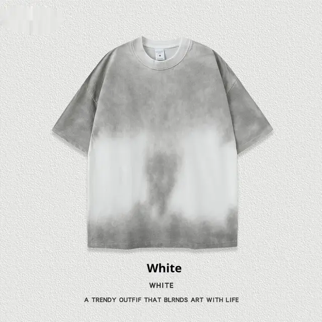 Retro Washed Short Sleeve Round Neck T shirt White - Shop at LoveMi