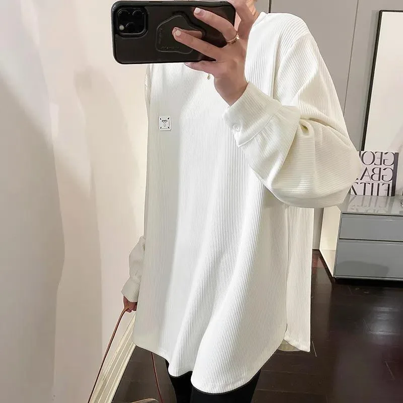 Warm T-shirt Women's Autumn And Winter - White