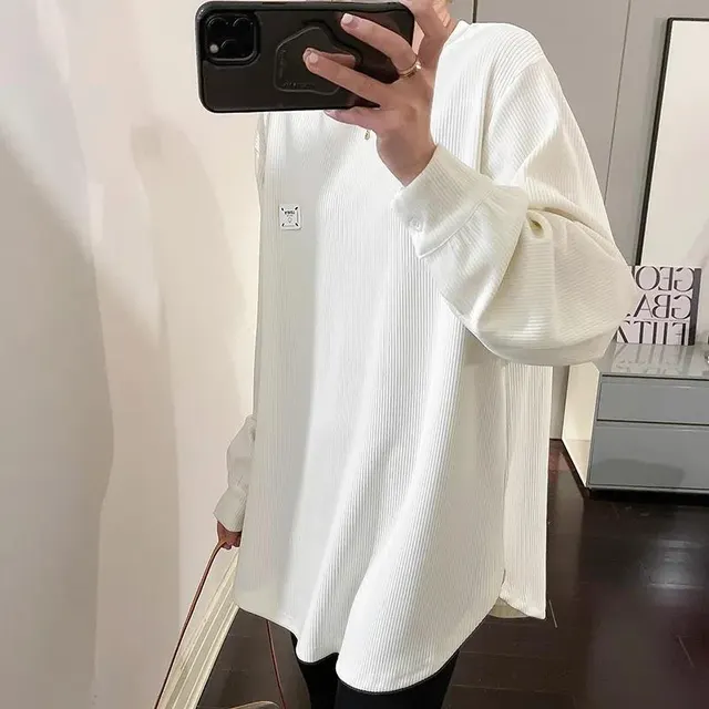 Warm T shirt Women's Autumn And Winter White - Shop at LoveMi