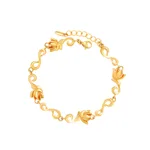 Alloy Plated Gloden Lotus Bracelet Girls High Sense Niche Retro - 24K Gold Plated
