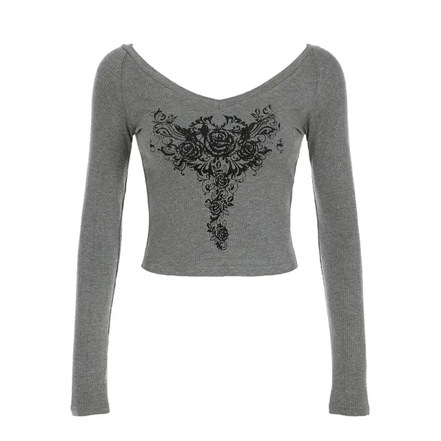 New Street Bottoming Shirt Top For Women Gray - Shop at LoveMi