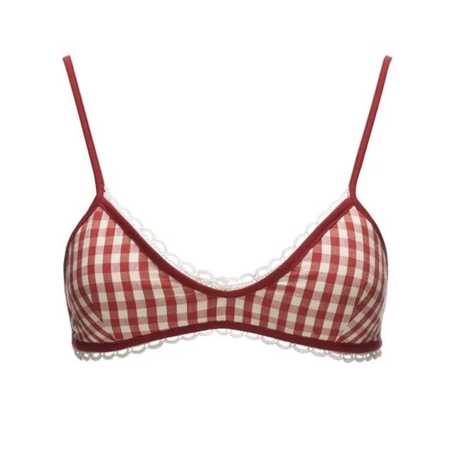 Women's Dark White Shirt With Lantern Sleeves Red Plaid Corset - Shop at LoveMi