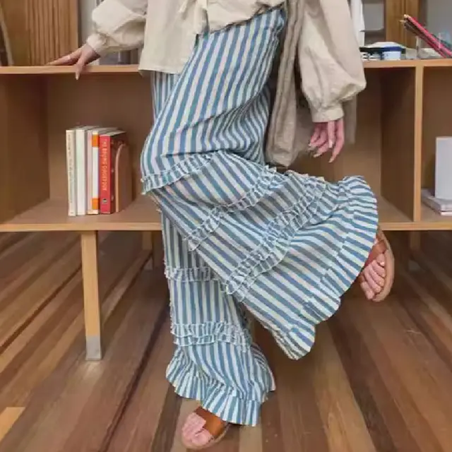 Fashion Striped Cake Pants Suit Women's Clothing Pants - Shop at LoveMi