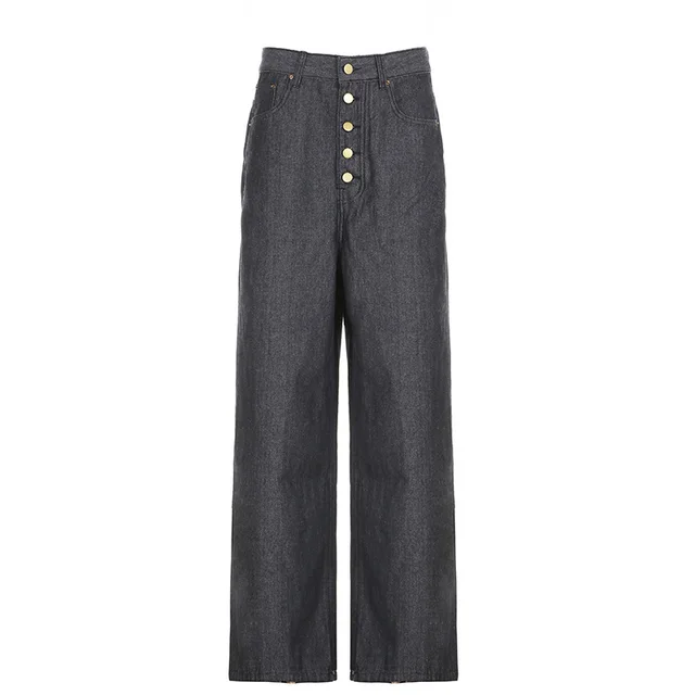 Design Loose Drooping Casual Trousers Dark Blue - Shop at LoveMi