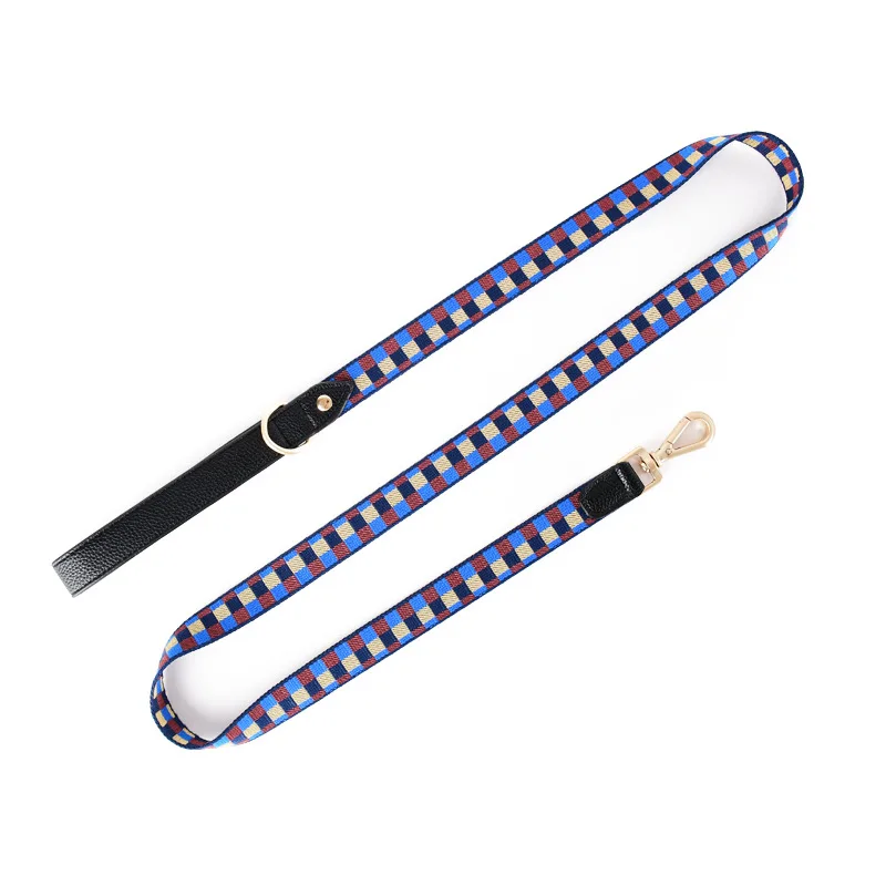 I-shaped Pet Chest Harness Traction Rope - Hand Holding Rope Blue