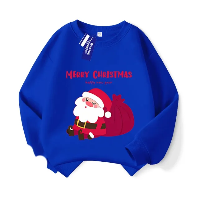Red Parent child Suit Santa Claus Clothes Blue Spring And Autumn - Shop at LoveMi