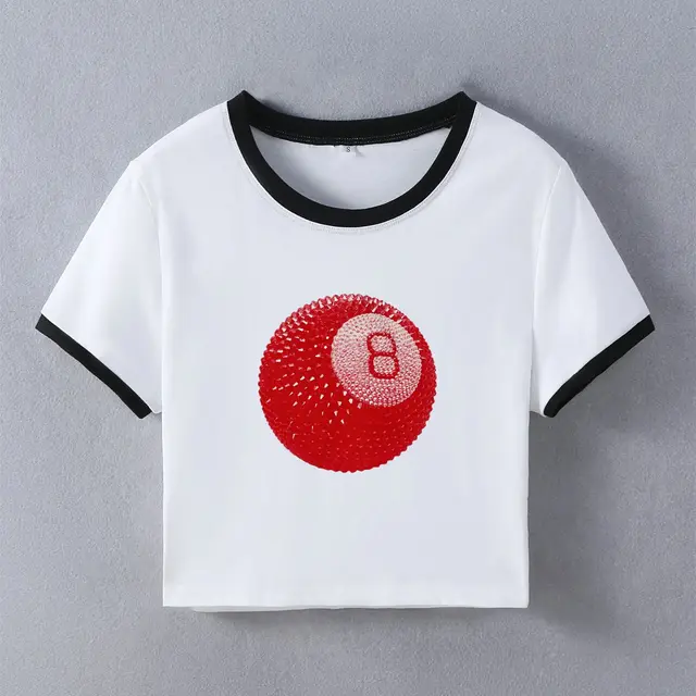 Women's Cropped Slim fit Short sleeved T shirt Transparent - Shop at LoveMi