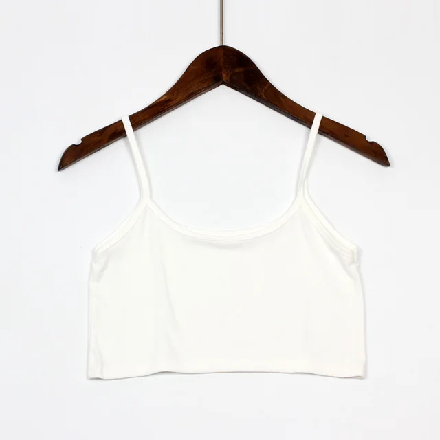Modal Short Double shoulder All matching Solid Color White - Shop at LoveMi