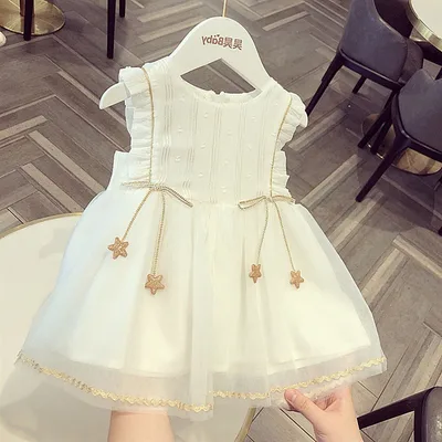Baby Gauze Dress Summer Western Style Tulle Tutu Mesh Year old Princess Dress Picture Color 15X130 - Shop at LoveMi