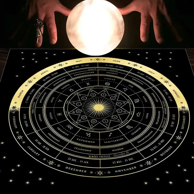 Tarot Tablecloth Cloth Cushion Tarot Moon Sun Lucky Tree Flannel Tablecloth Tlb300 - Shop at LoveMi