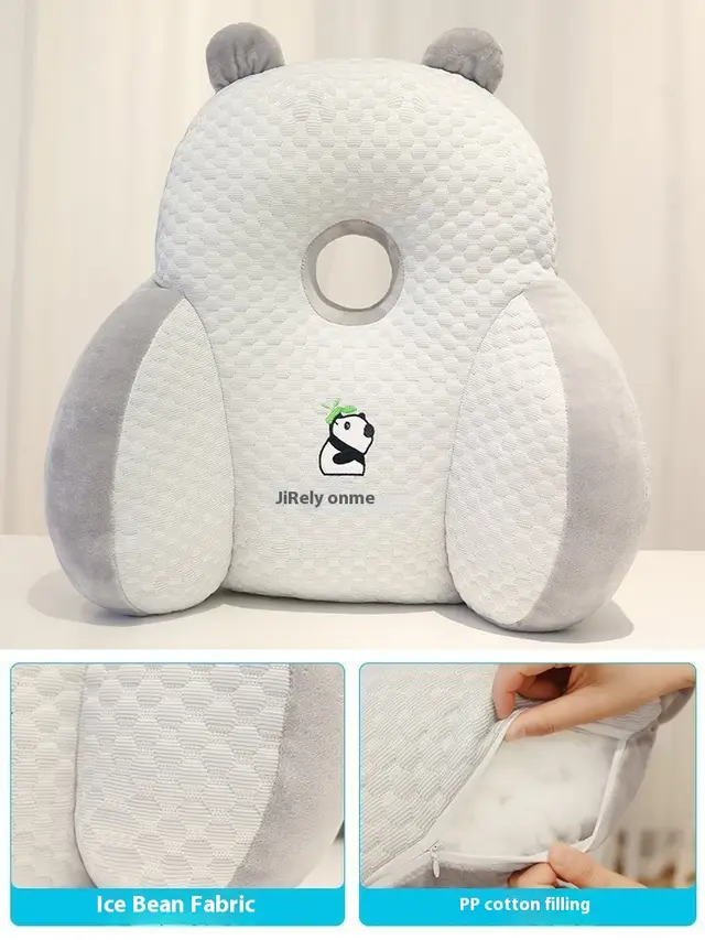 Lumbar Support Pillow Office Cushion Nap Pl Gray Panda - Shop at LoveMi