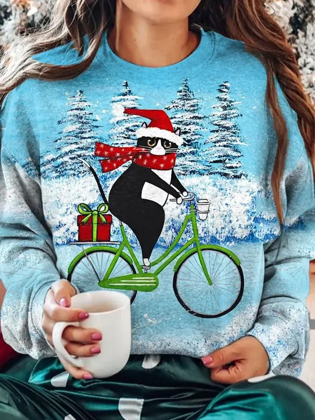 Women's Loose Casual Comfortable Versatile Daily Printing Sweater Styleg7Z4183 - Shop at LoveMi