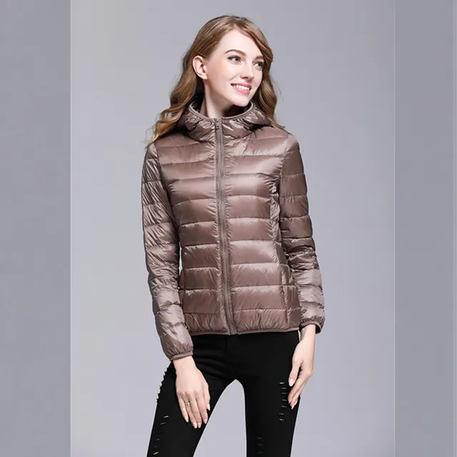 Lightweight Short Type Hooded Down Jacket Camel - Shop at LoveMi