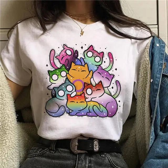 New Top Cute Cartoon Printed Casual T shirt 19 Style - Shop at LoveMi