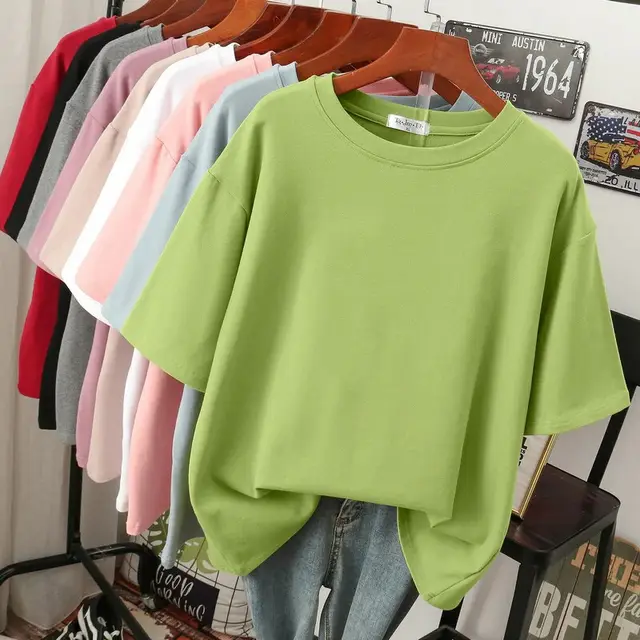 Summer T shirt Custom Work Short Sleeve Green - Shop at LoveMi