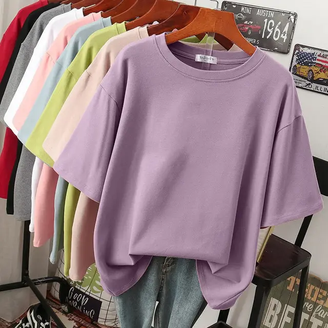 Summer T shirt Custom Work Short Sleeve Purple - Shop at LoveMi