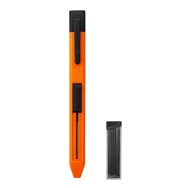 Plastic Woodworking Propelling Pencil Woodworking Special Thick Lead Mark Drawing Line Pencil Orange - Shop at LoveMi