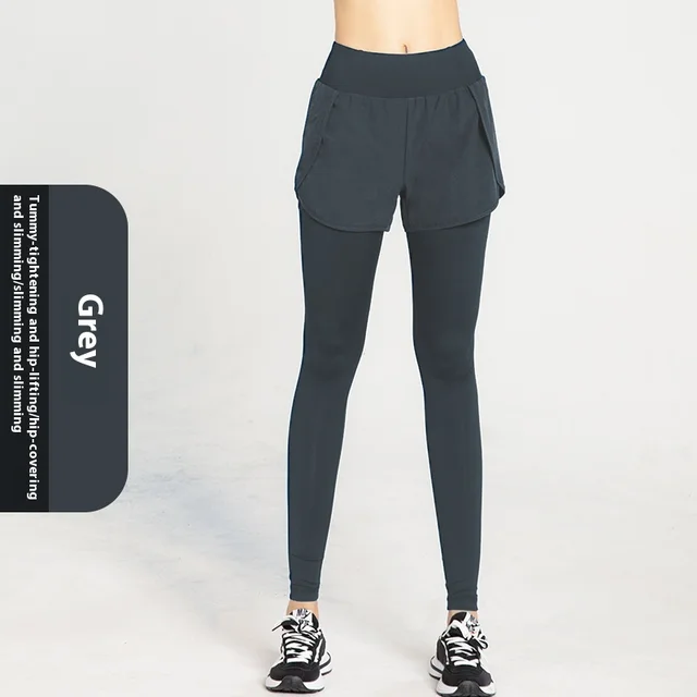 Sports Tight Women's High Waist Stretch Hip Lift Pocket Yoga Pants Gray - Shop at LoveMi