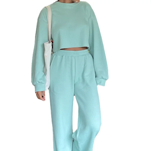 Women's Autumn And Winter New Casual Sweatshirt Outfit Green - Shop at LoveMi