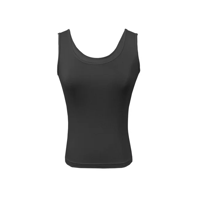 Women's Wide Shoulder Strap Vest Plus Size Black - Shop at LoveMi