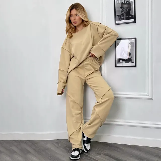 Design Curling Sweater Suit Street Simplicity Zy4528 Khaki - Shop at LoveMi