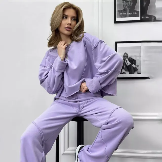 Design Curling Sweater Suit Street Simplicity Zy4528 Purple - Shop at LoveMi