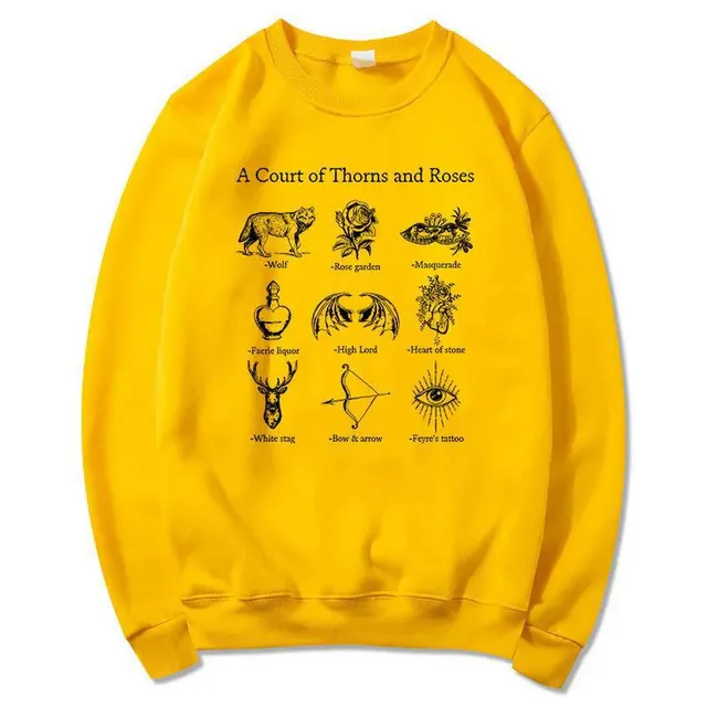 Fleece Lined Men's And Women's Long Sleeves Hooded Sweater Yellow - Shop at LoveMi