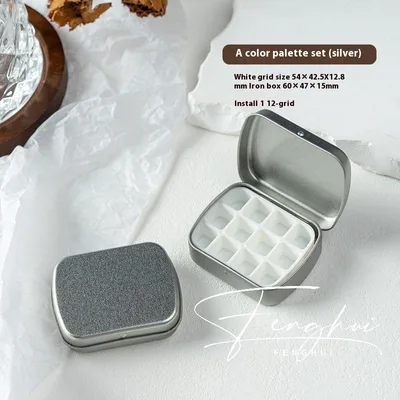 Manicure Watercolor One piece Flip Small Iron Box 24 piece Portable Mini Palette A Style - Shop at LoveMi